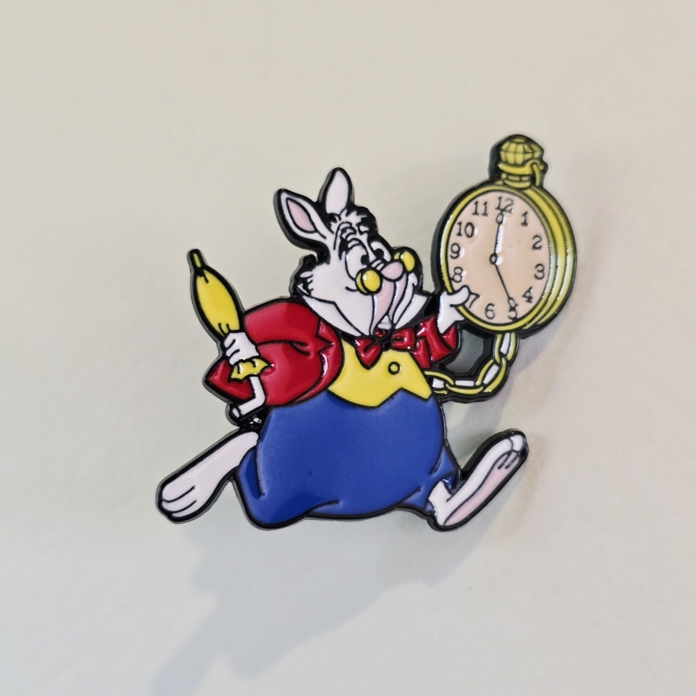 Alice In Wonderland White Rabbit Enamel Pin
